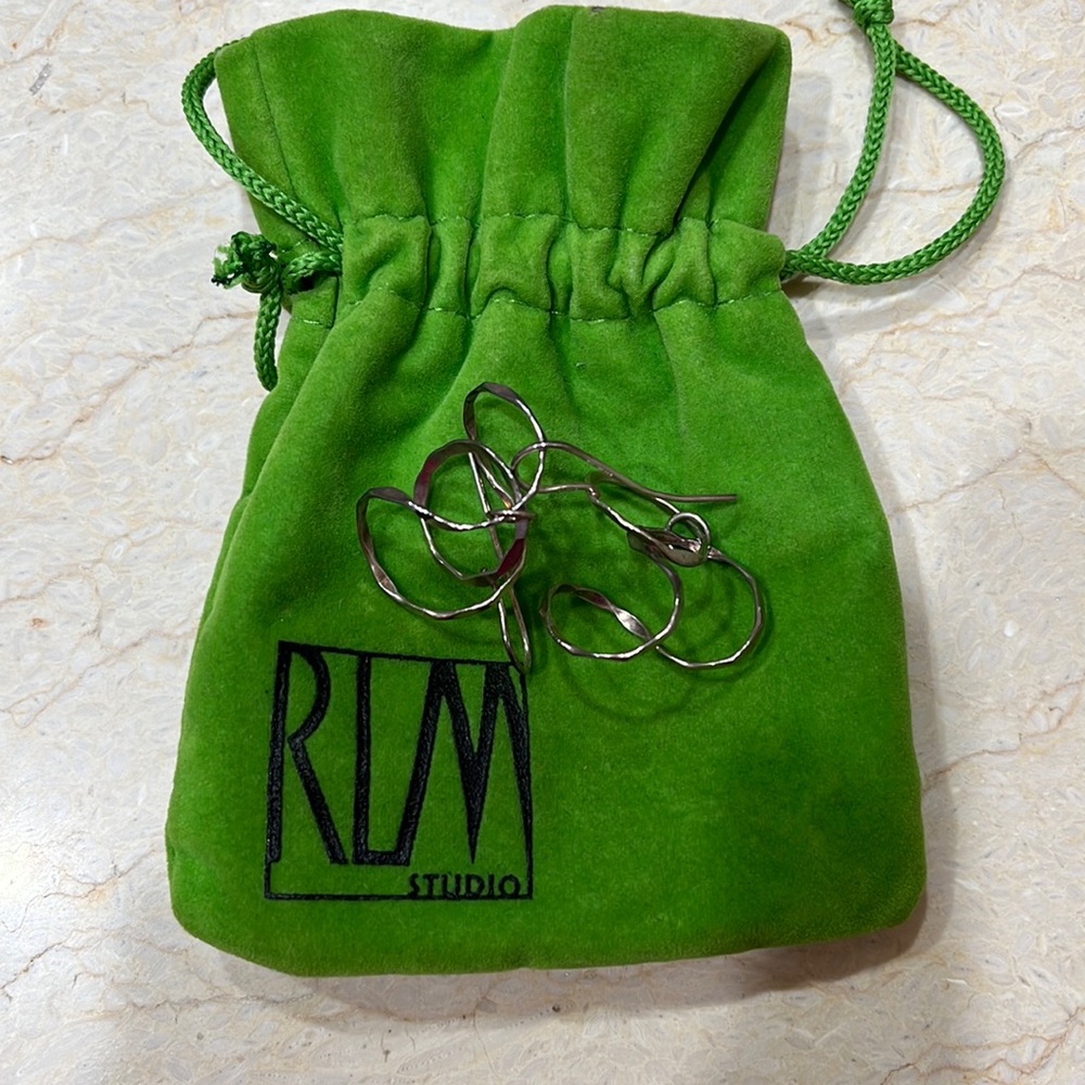 Robert Lee Morris Silver Freeform Earrings